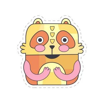 Cute bear colorful cloth patch, applique for decoration kids clothing cartoon Illustrazione stock