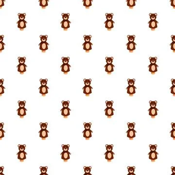 Cute bear finger puppet toy seamless pattern Stock Illustration