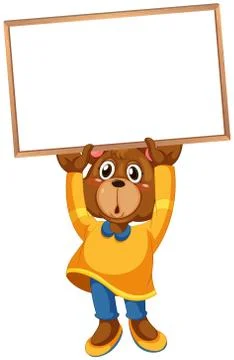 Cute bear in human-like pose isolated Ilustración de archivo