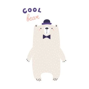 Cute bear illustration Stock Illustration