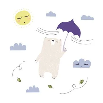 Cute bear illustration Stock Illustration