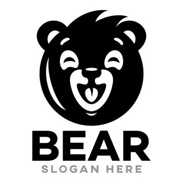 Cute bear logo. Vector illustration Stock Illustration