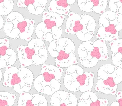 Cute bear pattern seamless. Love and teddy bear background. Cartoon charact.. Stock Illustration