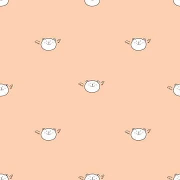 Cute bear seamless pattern background. Vector illustration. Stock Illustration