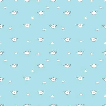 Cute bear seamless pattern background. Vector illustration. Stock Illustration