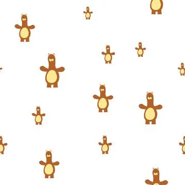 Cute bear seamless pattern vector. Vector illustration design for fashion fab 스톡 일러스트