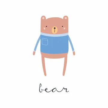 Cute bear in sweater Stock Illustration
