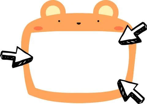 Cute Bear whiteboard Stock Illustration