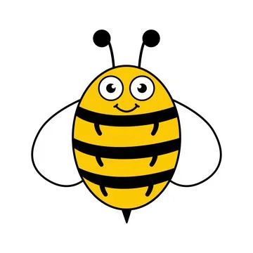 Cute bee character. Stock Illustration