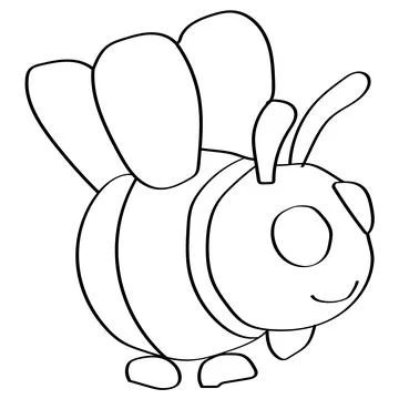 Cute bee in doodle style. Logo symbol design illustration Stock Illustration