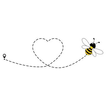 Cute bee flying icon. Stock Illustration