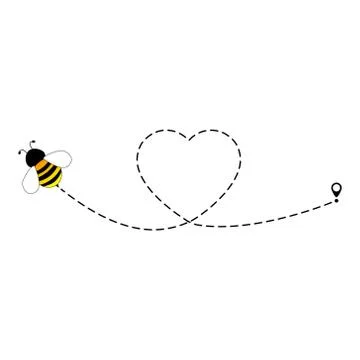Cute bee flying icon. Stock Illustration