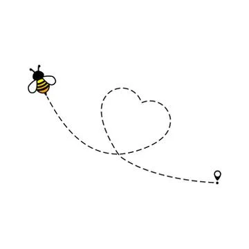 Cute bee flying icon. Stock Illustration