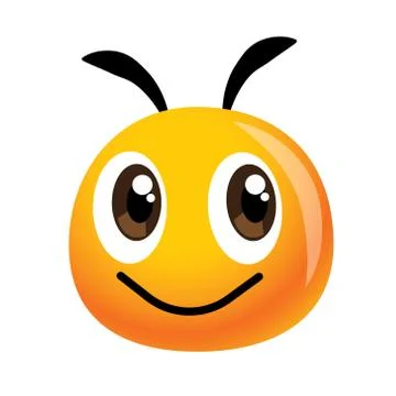 Cute bee head profile avatar for farm or healthy natural food Stock-Illustration
