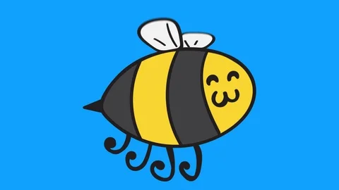 Cute bee loopable background Stock Footage 107787125