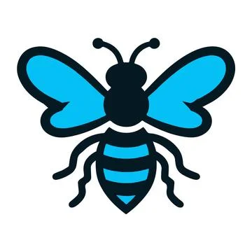 Cute bee Silhouttee Vector design.eps 10 Illustrazione stock