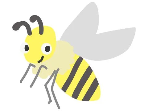 Cute bee. Simple and flat design. Stock Illustration