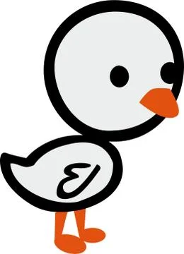 Cute biddy in three colors Stock Illustration