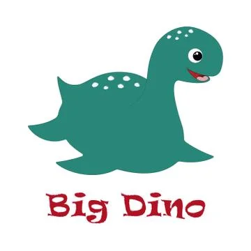 Cute big dino Stock Illustration