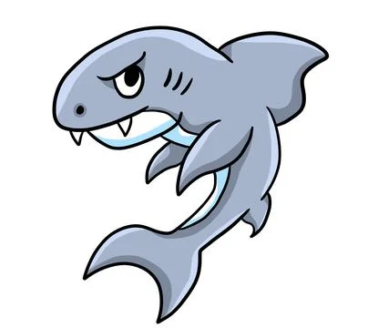 Cute Big Shark Stock Illustration