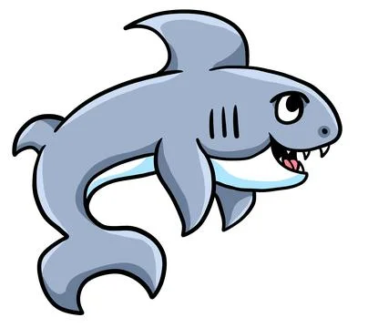 Cute Big Shark Stock Illustration