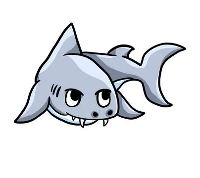 Cute Big Shark Stock Illustration