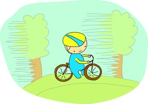 Cute biker Stock Illustration
