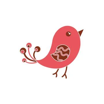 Cute bird, image vector illustration isolated on white background Stock Illustration