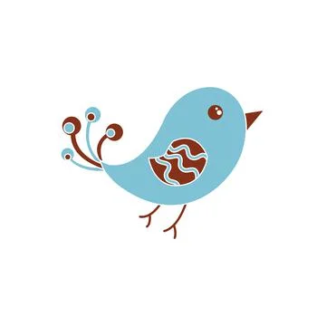 Cute bird, image vector illustration isolated on white background Stock Illustration