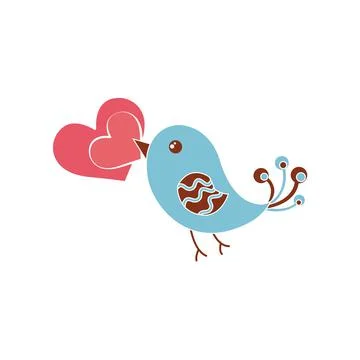 Cute bird, image vector illustration isolated on white background Stock Illustration