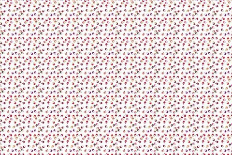 Cute birthday background on violet, white and red. Seamless background cakes. Se Stock Illustration