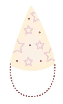 Cute birthday cone hat Stock Illustration