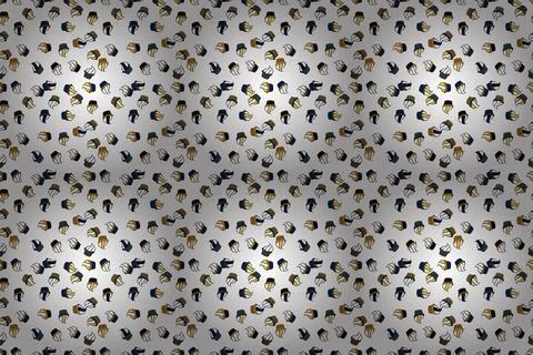 Cute birthday pattern on black, white and blue. Seamless cupcake, fairy cake. Ra Stock Illustration