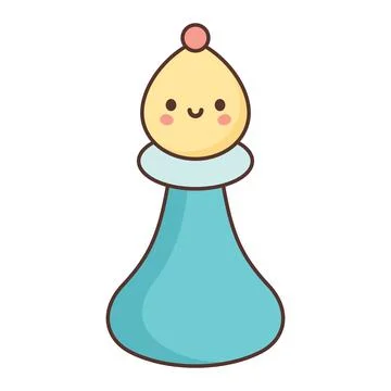 Cute Bishop chess piece vector illustration Stock-Illustration