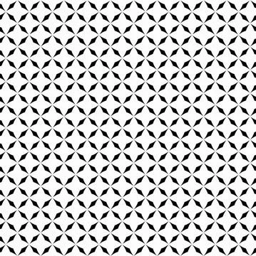 Cute black floral pattern on a white background Stock Illustration