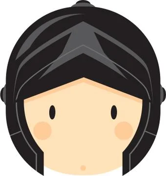 Cute Black Knight Head Illustrazione stock
