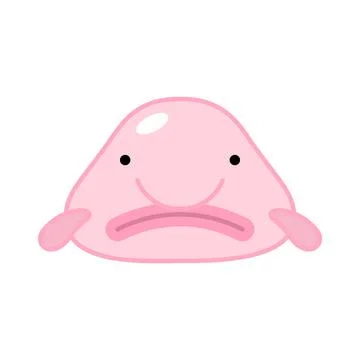 Cute blobfish vector clipart Stock Illustration