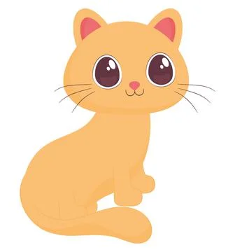 Cute blond cat Stock Illustration
