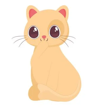 Cute blond kitten Stock Illustration