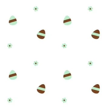 Cute blue and brown easter eggs seamless vector pattern background illustration 스톡 일러스트