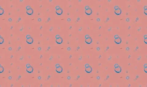 Cute blue and pink bubbles pattern on soft background Illustration