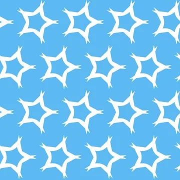 Cute blue decorative seamless pattern star asterisk, design for textile Stock Illustration