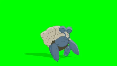 A cute blue mischievous crab comes out of its nest and looks around. He is Stock Footage 285960029