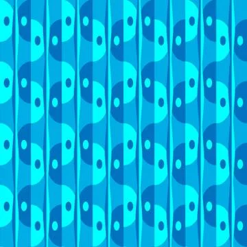Cute blue seamless pattern with semi circles Stock Illustration