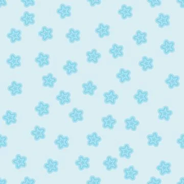 Cute blue seamless pattern with stars, sweet pastel vector background for kid Stock-Illustration