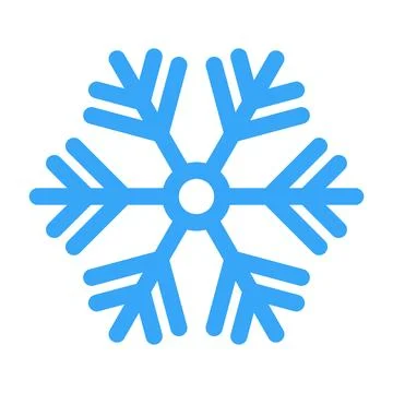 Cute blue Vector Snowflake icon. Merry Christmas Cartoon Illustration for win Stock Illustration