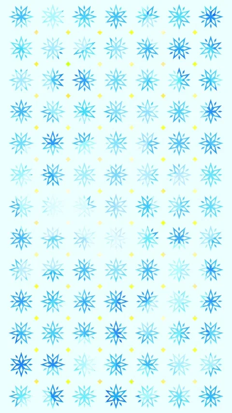 Cute Blue Yellow Snowflake Pattern Vertical Loop 10s Stock Footage 319626789