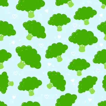 Cute blueberry pattern illustration on a light green background. Stock Illustration