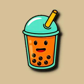 Cute Boba Stock Illustration