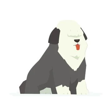 Cute bobtail - modern vector cartoon characters illustration Stock Illustration